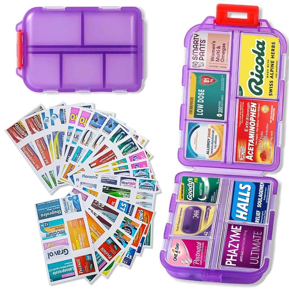 Medical Label - Contenedor de almacenamiento con 147 etiquetas,
