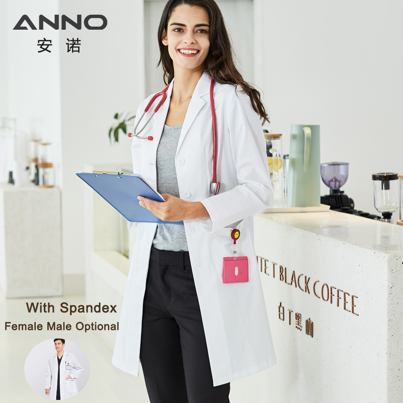 Lab Coat Medical - ANNO-uniformes de laboratorio de manga larga