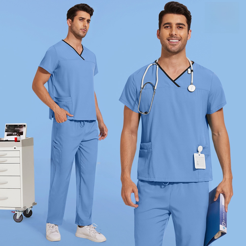 Lab Coat Medical - Uniforme Quirúrgico de Manga Corta y